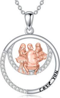 wholesale 925 Sterling Silver Father Daughter Necklace with Heartfelt Love You Pendant – Hypoallergenic, Nickel-Free, Timeless Bond Gift-Daughter