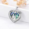 wholesale TOUPOP Locket Necklace Mother Daughter Locket Mother Daughter Necklace Family Locket Heart Locket Pendant Necklace S925 Sterling Silver Gift Always In My Heart Locket Jewelry Gift -0-2
