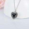 wholesale Sterling Silver Flower Urn Necklace for Ashes Memorial Keepsake Heart Jewelry-0-9