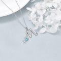 wholesale 925 Sterling Silver Metal Paw Print Initial M Pendant Necklace s for Women-0-4