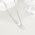 wholesale 925 Sterling Silver White Pearl Minimalist Chain Necklaces for Women Gifts-0-2