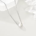 wholesale 925 Sterling Silver White Pearl Minimalist Chain Necklaces for Women Gifts-0-2