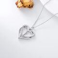 TOUPOP Sterling Silver Heart Initial A-Z Letter Pendant Necklace Gift-0-5