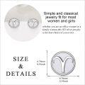 wholesale 925 Sterling Silver White Opal Aries Zodiac Sign Stud Earrings 6mm Diameter-0-4