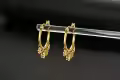 wholesale Gold 925 Sterling Silver Flower Dangle Hoop Earrings Wholesale for Women -0-4