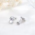 wholesale 925 Sterling Silver Cute Otter Stud Hoop Earrings for Women Girls  3D Animal Design Minimalist Fashion Accessory Lightweight Comfortable Wear Daily Use Hypoallergenic Safe Nickel Free Lead-Free-0-1