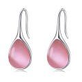 wholesale 925 Sterling Silver Turquoise Teardrop Threader Earrings for Women - Long Dangle Pierced Jewelry-0-6