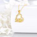 wholesale 14K Gold  Heart-Shaped Sea Turtle & Starfish Pendant Necklace for Women-0-2