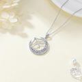 wholesale 925 Sterling Silver Crescent Moon Necklace-0-1
