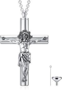 wholesale 925 Sterling Silver Crucifix Urn Necklace for Ashes Women Men Keepsake Jewelry to Honor Loved Ones-a-locket only E3-Cross