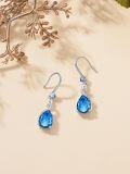 wholesale 925 Sterling Silver Cubic Zirconia Pear Cut Drop Earrings For Women-0-8