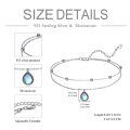 wholesale 925 Sterling Silver Tear Drop Pendant Necklace Wholesale With Moonstone-0-3