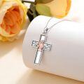 wholesale 925 Sterling Silver Musical Angel Cross Pendant Necklace for Women Gifts-0-2