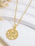TOUPOP 14K Gold & Stone Tree Of Life Owl Pendant Necklace for Women-0-3