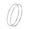 wholesale 925 Sterling Silver Hammered Texture Large Hoops 34g - Diameter 68-70 mm for Women-0-10