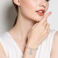 wholesale 925 Sterling Silver Chain Link Bracelet With B Opal Pendant-0-4