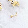 wholesale 14k Gold Heart Stud Earring Wholesale With Clear Gemstone-0-2