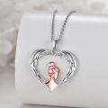 wholesale 925 Sterling Silver Heart Angel Nurse Pendant Necklace for Women Medical s-0-4