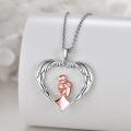 wholesale 925 Sterling Silver Heart Angel Nurse Pendant Necklace for Women Medical s-0-4