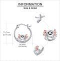 wholesale 925 Sterling Silver Hypoallergenic Axolotl Hoop Earrings for Women Girls Minimalist Cute Animal -0-4