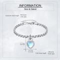wholesale 925 Sterling Silver Heart Padlock Charm Bracelet-0-4