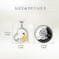 wholesale 925 Sterling Silver Heart Pendant With Mother And Baby Chick Design-0-2