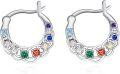 wholesale S925 Sterling Silver Celtic Knot Earrings for Women Irish Earrings Colorful Loop Loop Earrings Hoop Unisex Irish Jewelry Irish Gifts-0-0