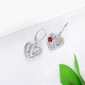 wholesale 925 Sterling Silver Ladybug Sunflower Heart Drop Earrings Gift for Women-0-3