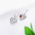 wholesale 925 Sterling Silver Ladybug Sunflower Heart Drop Earrings Gift for Women-0-3