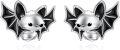 wholesale 925 Sterling Silver Halloween Bat Stud Earrings Gothic  for Her-0-0