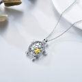 wholesale 925 Sterling Silver Sea Turtle Keepsake Jewelry with Cubic Zirconia and Funnel Pendant Necklace for Ashes-0-3