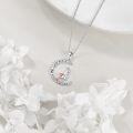 wholesale 925 Sterling Silver Love You to the Moon and Back Pendant Necklace with Girl on Crescent Charm - Gifts for Her-0-4