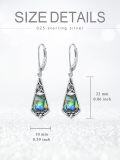 wholesale 925 Sterling Silver Abalone Shell Drop Earrings with Celtic Knot Design-0-4