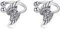 wholesale 925 Sterling Silver Angel Wing Filigree Viking Ear Wrap Clip On Earrings for Women and Girls-0-0