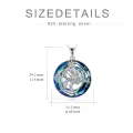 TOUPOP Sterling Silver Abalone Shell Crystal Phoenix Necklace-0-5