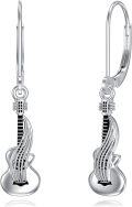 wholesale 925 Sterling Silver Guitar Shape Drop Earrings Music  for Women-0-0