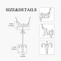 wholesale 925 Sterling Silver Aries Zodiac Sign Lariat Necklace with Ram Symbol Astrology Jewelry for Women-0-4