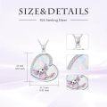 wholesale Koala/unicorn/mermaid/axolotl Necklace For Women Opal Necklace Heart Pendant Animal Jewelry Christmas Gift For Women Animal Lovers -0-4