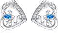 wholesale 925 Sterling Silver Blue Topaz Sea Turtle Stud Earrings for Women Girls -0-0