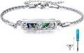 wholesale 925 Sterling Silver Owl Design Abalone Shell Urn Keepsake Memorial Bracelet with Funnel and Spreader-0-0