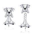 wholesale 925 Sterling Silver Cartoon Dog Stud Earrings for Women Girls Hypoallergenic-0-0