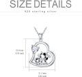 wholesale Sterling Silver Stone Cute Animal Pendant Necklace for Couples Sister Daughter Mother Birthday Gift-0-124