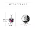 TOUPOP Sterling Silver Crystal Unicorn Animal Tree Flower Pendant Necklace-0-3
