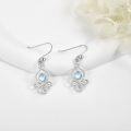 wholesale 925 Sterling Silver Moonstone Celtic Knot Drop Dangle Leverback Earrings-0-2