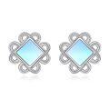 wholesale 925 Sterling Silver Earrings Wholesale With Blue Gemstone-0-0