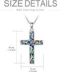 wholesale TOUPOP Cross Necklace Sterling Silver Abalone Shell Butterfly/dragonfly/ladybug Jewelry Gifts For Women Girls Birthday -0-4