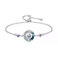 TOUPOP Sterling Silver Blue Crystal Birthstone Moon Star Bracelet Women Jewelry Gift-0-0