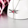wholesale Sterling Silver Stone Dragonfly Urn Necklace for Ashes w Filling Tool-0-42