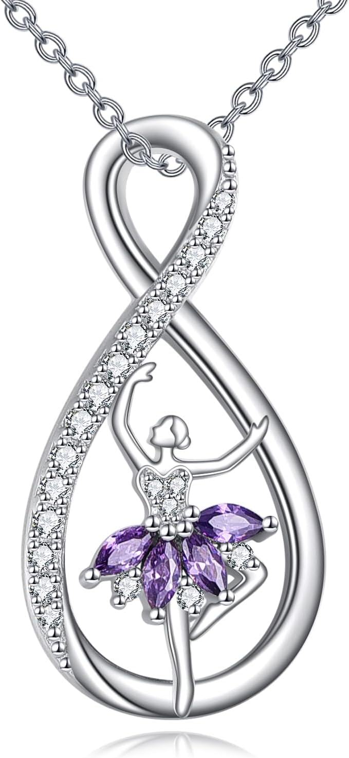 Sterling Silver Ballerina Dance Necklace Ballet Jewelry Dancer Gift-Dance Necklace