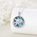 wholesale  S925 Sterling Silver Abalone Shell Starfish Necklace for Women, Hypoallergenic Ocean Jewelry Gift-0-2